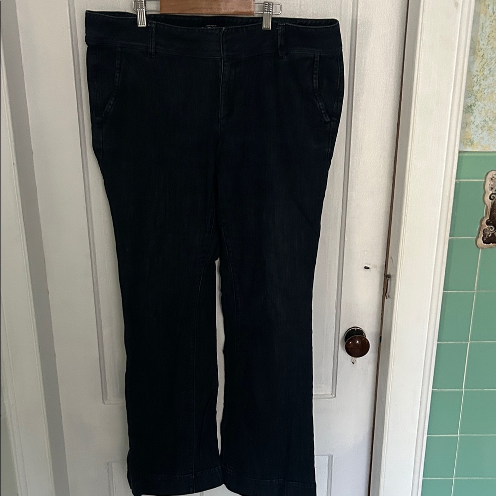 Classic Dark Blue LOFT Women's Modern Trouser Jeans